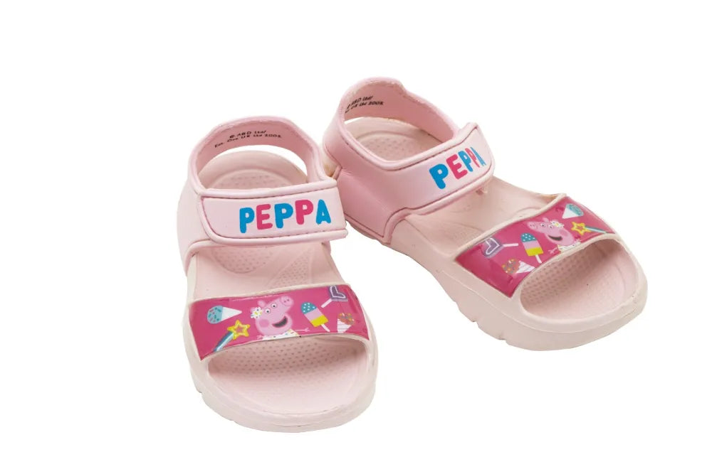 Peppa Wutz - Kinder Sandalen mit Klettverschluss - WS-Trend.de Pig 3D Optik - Badeschuhe Latschen Hausschuhe 22-32