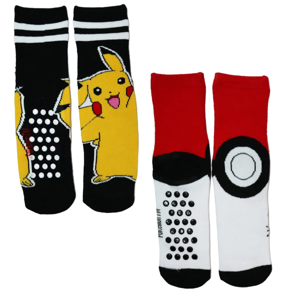 Pokemon Pikachu Pokeball lange ABS Socken Stoppersocken 2er Pack - WS-Trend.de Gr. 35 bis 39