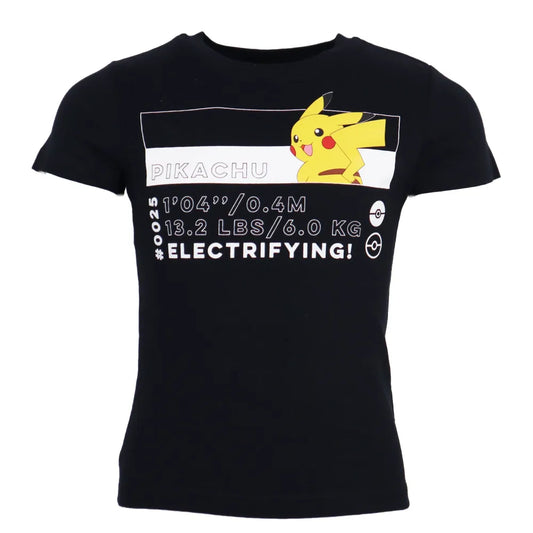 Pokémon Pikachu and Friends Kinder kurzarm T-Shirt - WS-Trend.de Kurzarm Shirt Baumwolle 110 bis 152 Weiß Schwarz