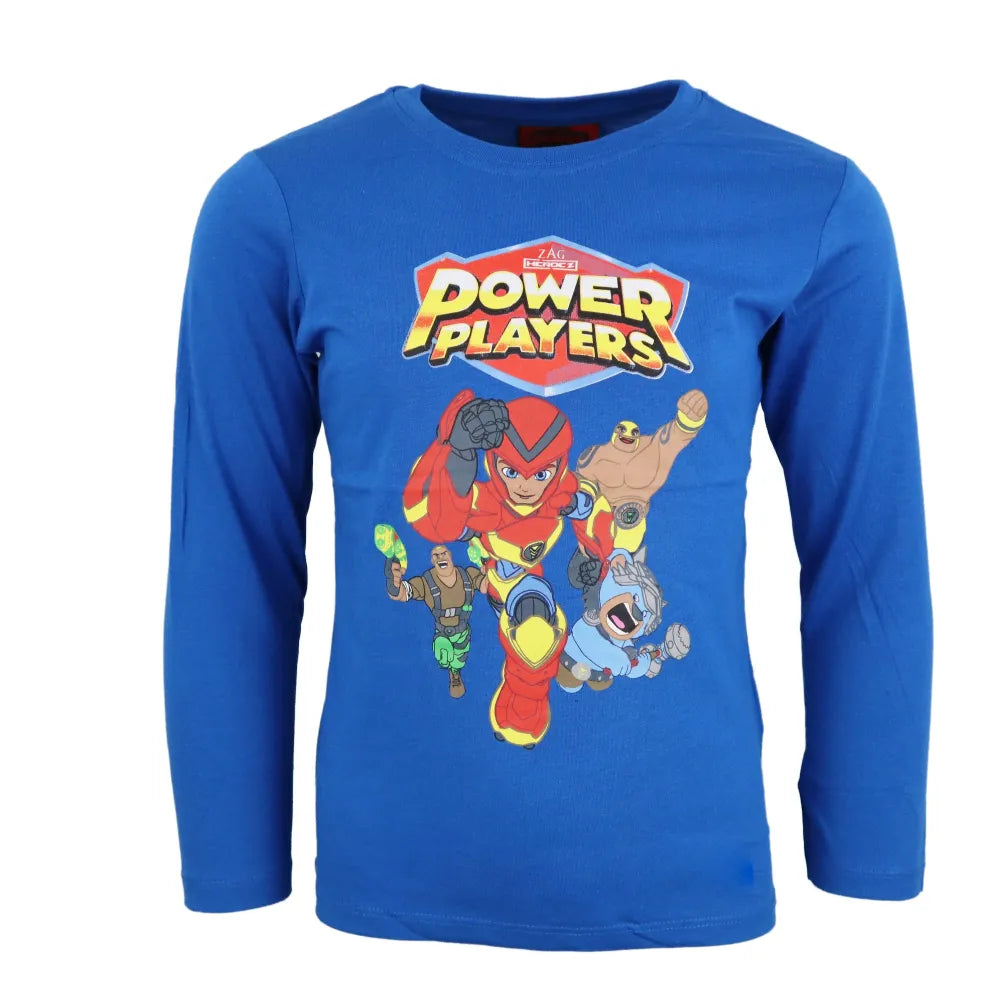 Power Players Jungen Kinder langarm T-Shirt - WS-Trend.de Shirt 98 -128 Baumwolle