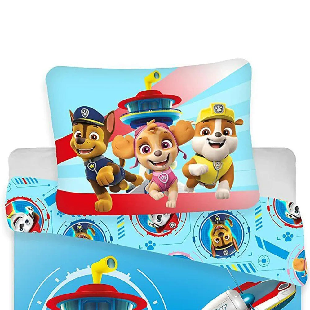 Paw Patrol Heroes 2tlg Bettwäsche Set 135x200 80x80 cm 100% Baumwolle - WS-Trend.de