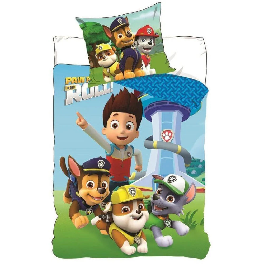 Paw Patrol Team Ryder 2tlg Bettwäsche Set 135x200 80x80 cm 100% Baumwolle - WS-Trend.de