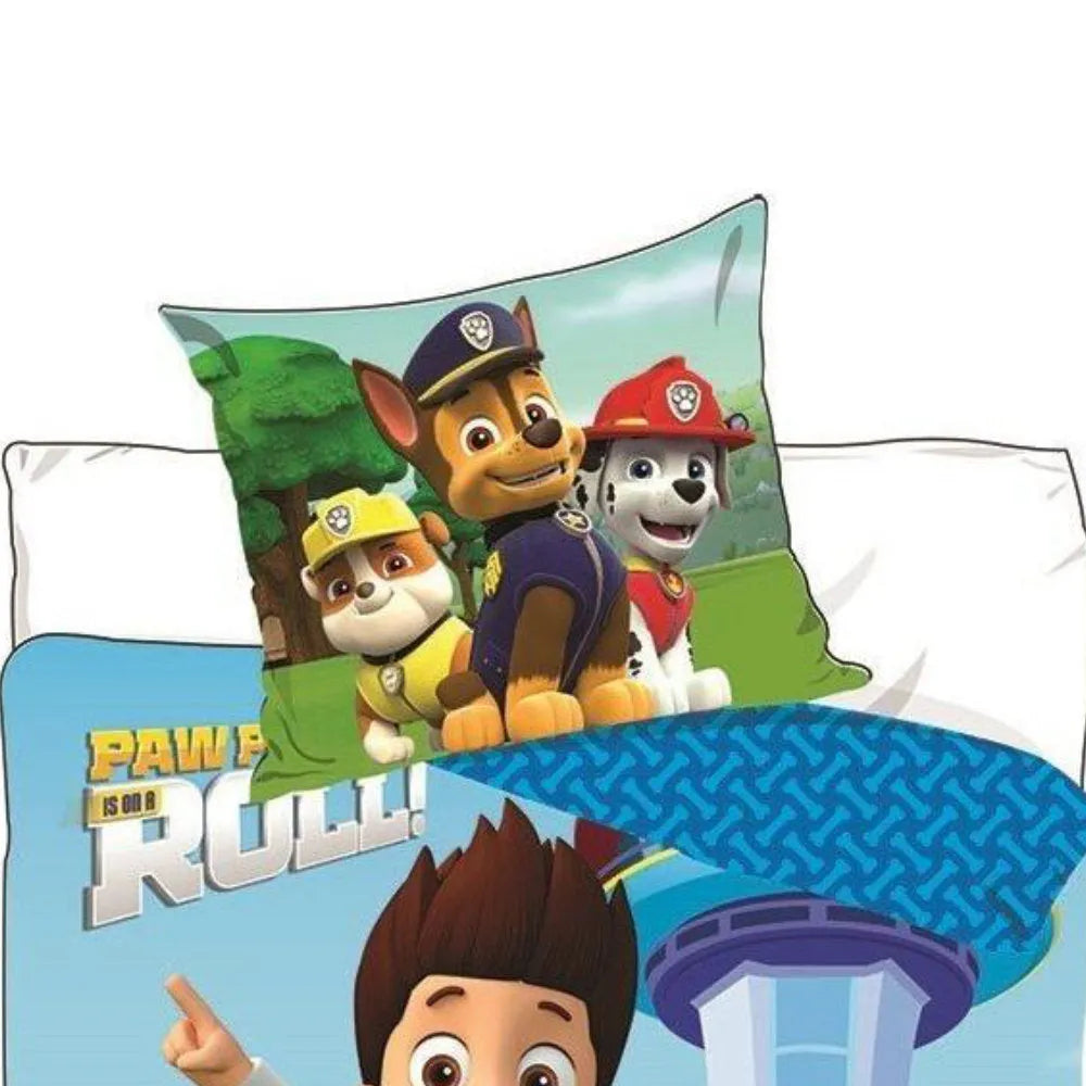 Paw Patrol Team Ryder 2tlg Bettwäsche Set 135x200 80x80 cm 100% Baumwolle - WS-Trend.de