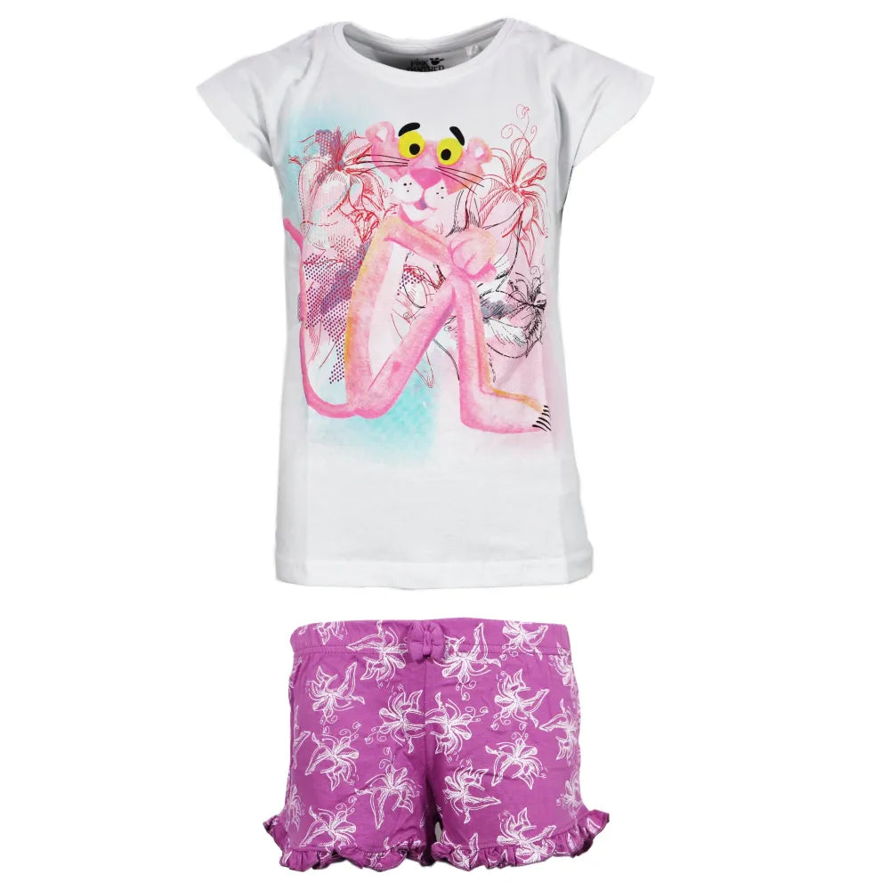 Pink Panther Mädchen Schlafanzug Pyjama Shirt Shorts - WS-Trend.de 134-164 Baumwolle