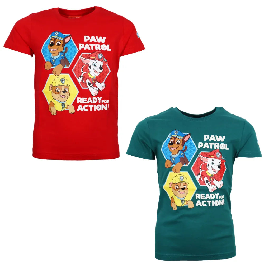 Paw Patrol Chase Rubble Marshall Kinder Jungen T-Shirt - WS-Trend.de kurzarm 98 -128 Baumwolle