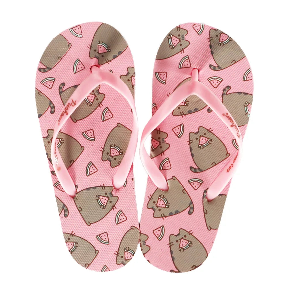 Pusheen The Cat Kinder Flip Flops Sandalen Latschen Zehentrenner - WS-Trend.de 25-34 Beige