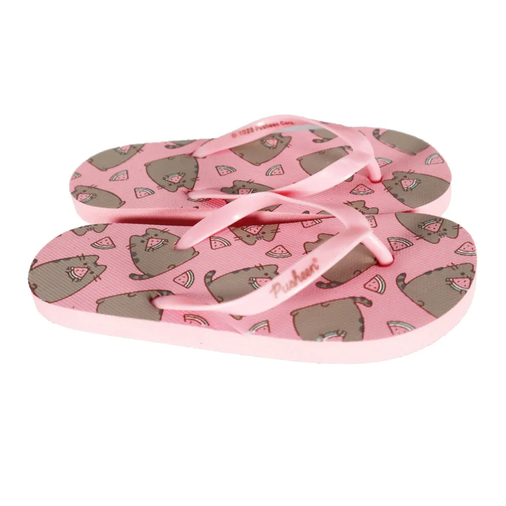 Pusheen The Cat Kinder Flip Flops Sandalen Latschen Zehentrenner - WS-Trend.de 25-34 Beige