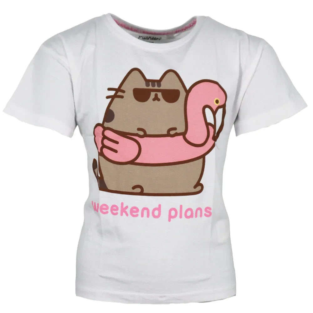 Pusheen The Cat die Katze Mädchen kurzarm T-Shirt Shirt - WS-Trend.de 134-152