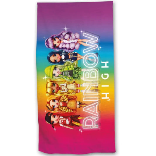 Rainbow High Mikrofaser Strandtuch - WS-Trend.de Girls Handtuch Badetuch XXL 70x140