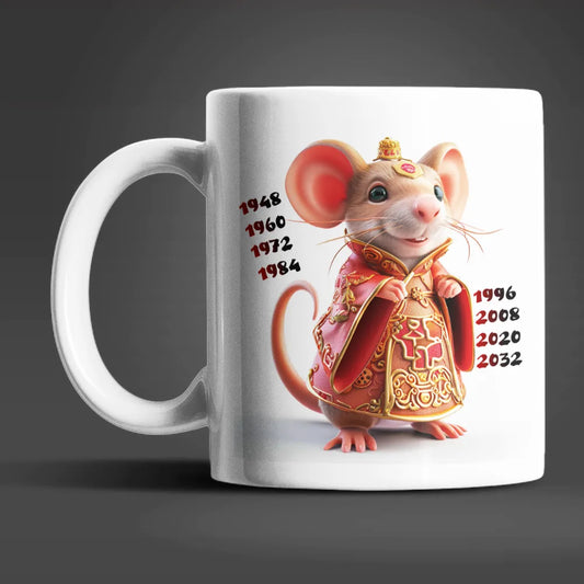 Ratte Chinesisches Jahres Sternzeichen Tasse Kaffeetasse Teetasse Geschenkidee - WS-Trend.de