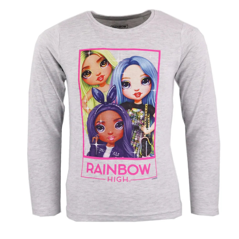 Rainbow High Mädchen Kinder langarm Schlafanzug Pyjama - WS-Trend.de 98-128 Baumwolle