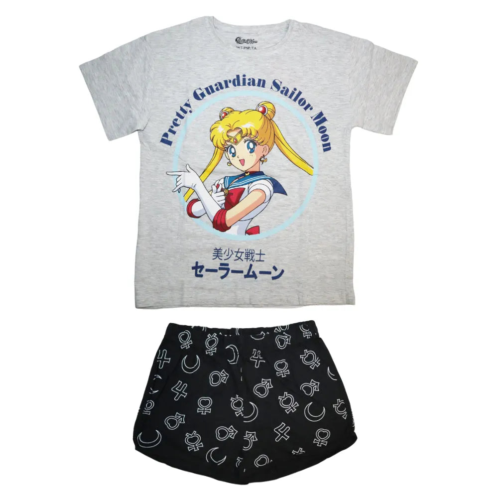 Sailor Moon Anime Damen kurzarm Pyjama Schlafanzug Schlafshirt Shorts - WS-Trend.de Gr. XS-XL