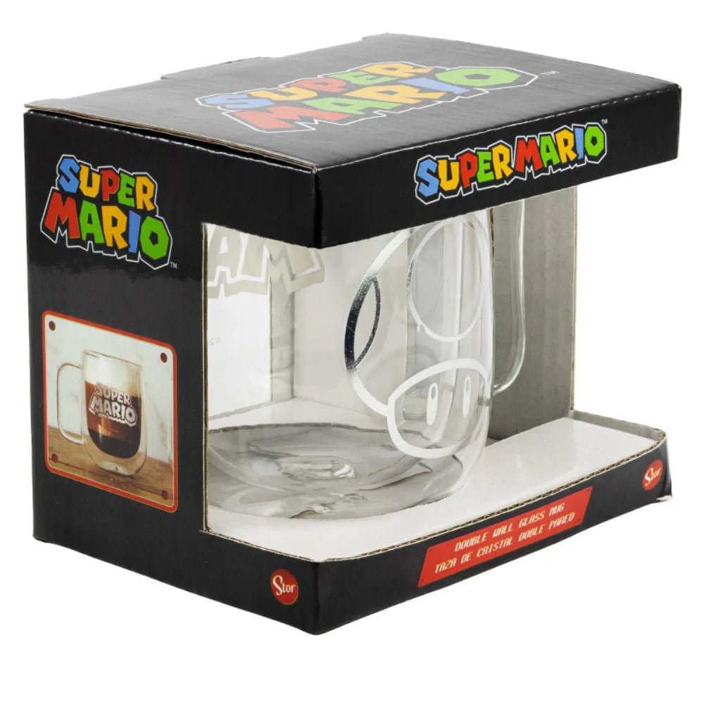 Super Mario Toady doppelwandige Kaffeetasse Teetasse Glastasse 290 ml - WS-Trend.de