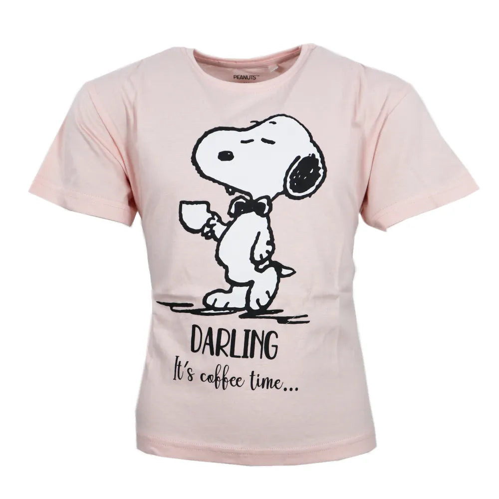 Snoopy Mädchen kurzarm Pyjama Schlafanzug Shirt Shorts - WS-Trend.de 134 - 164 Baumwolle