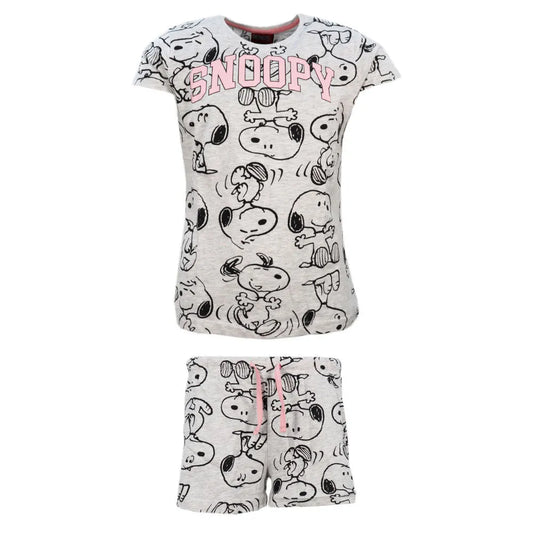 Snoopy Mädchen kurzarm Pyjama Schlafanzug Shirt Shorts - WS-Trend.de 134 - 176 Baumwolle