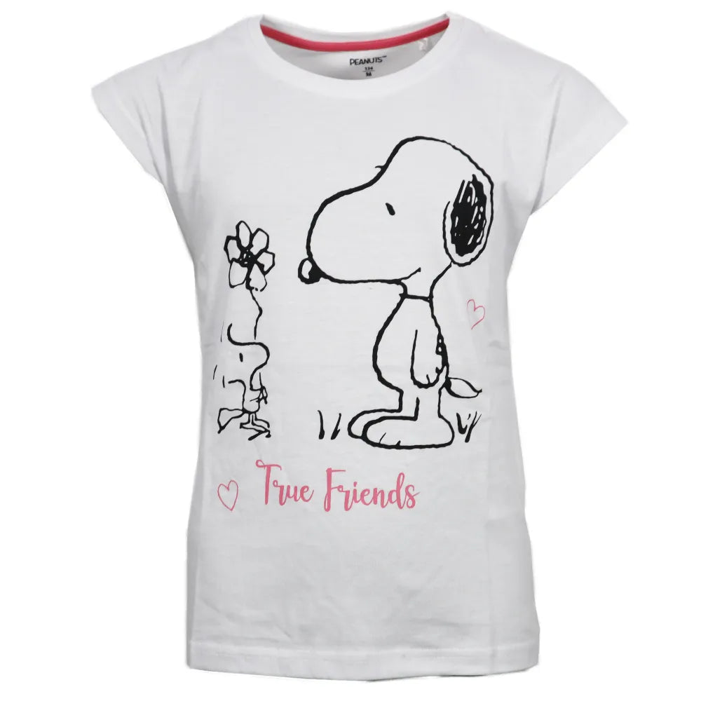 Snoopy Mädchen kurzarm Pyjama Schlafanzug Shirt Shorts - WS-Trend.de 134 - 164 Baumwolle