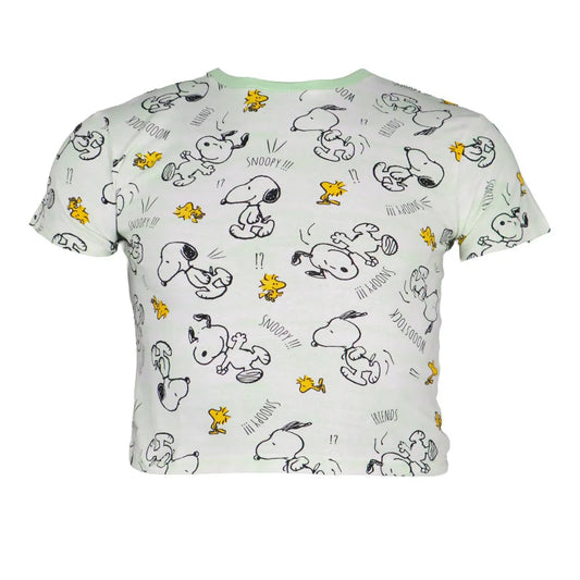 Peanuts Snoopy Jugend Mädchen Bauchfrei Oversize T-Shirt Shirt - WS-Trend.de Gr. 134-170