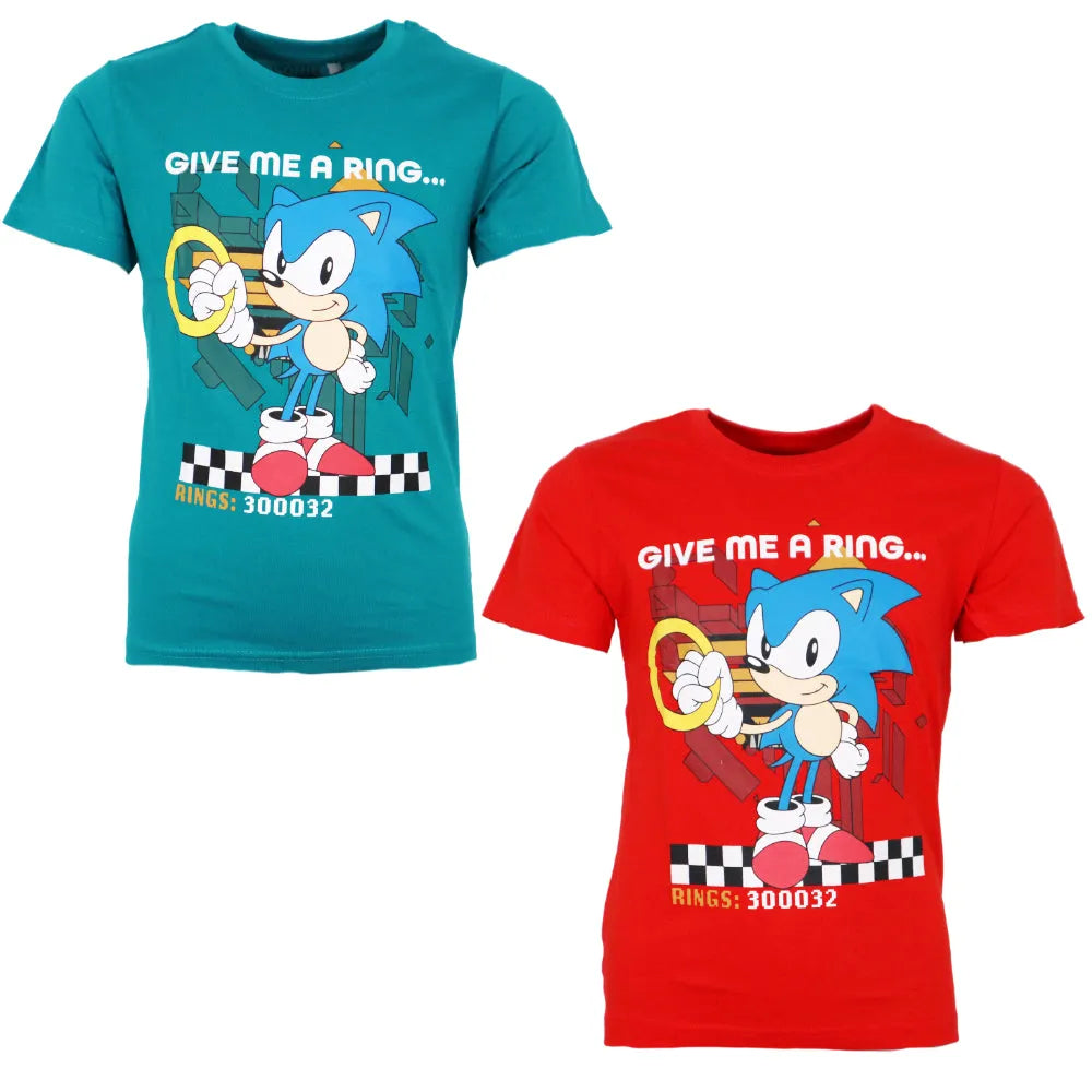 Sonic The Hedgehog Kinder Junge kurzarm T-Shirt Shirt - WS-Trend.de 104-134 Baumwolle