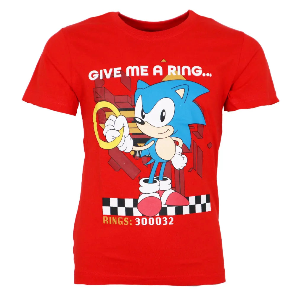 Sonic The Hedgehog Kinder Junge kurzarm T-Shirt Shirt - WS-Trend.de 104-134 Baumwolle