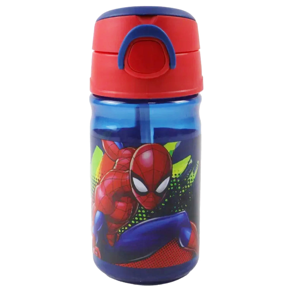 Marvel Spiderman 4 tlg Kinder Lunch Set Brotdose Trinkflasche Besteck