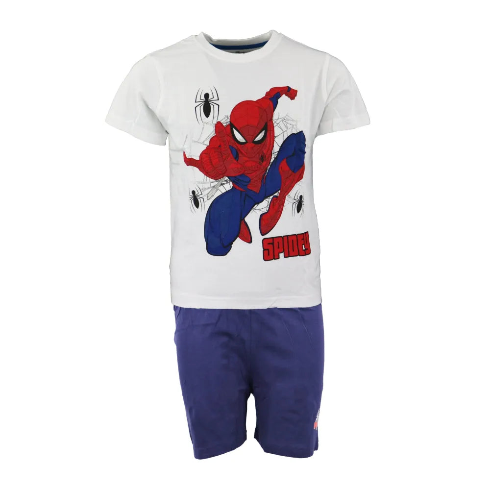 Marvel Spiderman Kinder kurzarm Pyjama - WS-Trend.de Schlafanzug kurz Nachtwäsche 104 - 134 baumwolle