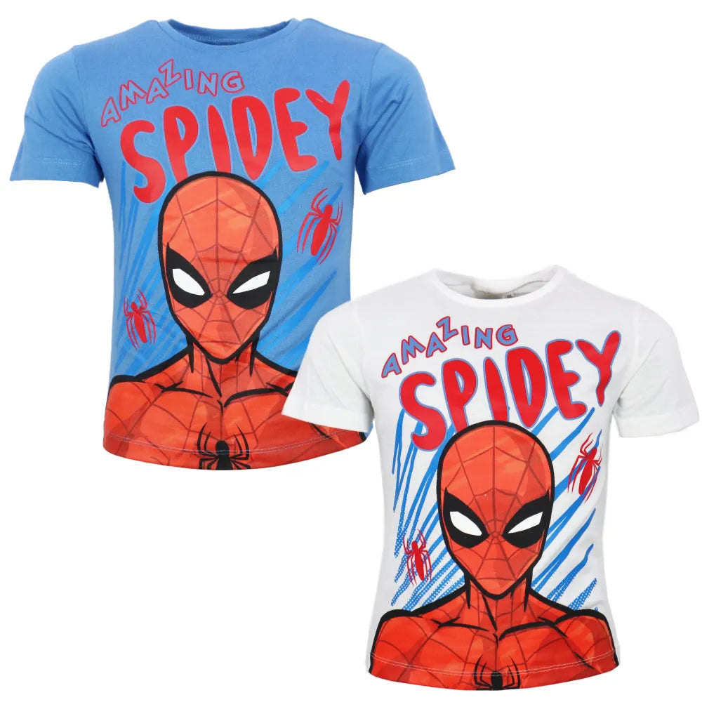 Marvel Spiderman Kinder Jungen kurzarm T-Shirt Shirt - WS-Trend.de Kurzarm 98 bis 128 Baumwolle