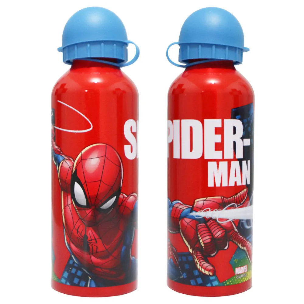 Marvel Spiderman Aluminium Wasserflasche Trinkflasche Flasche 500 ml - WS-Trend.de ALU - Sportflasche