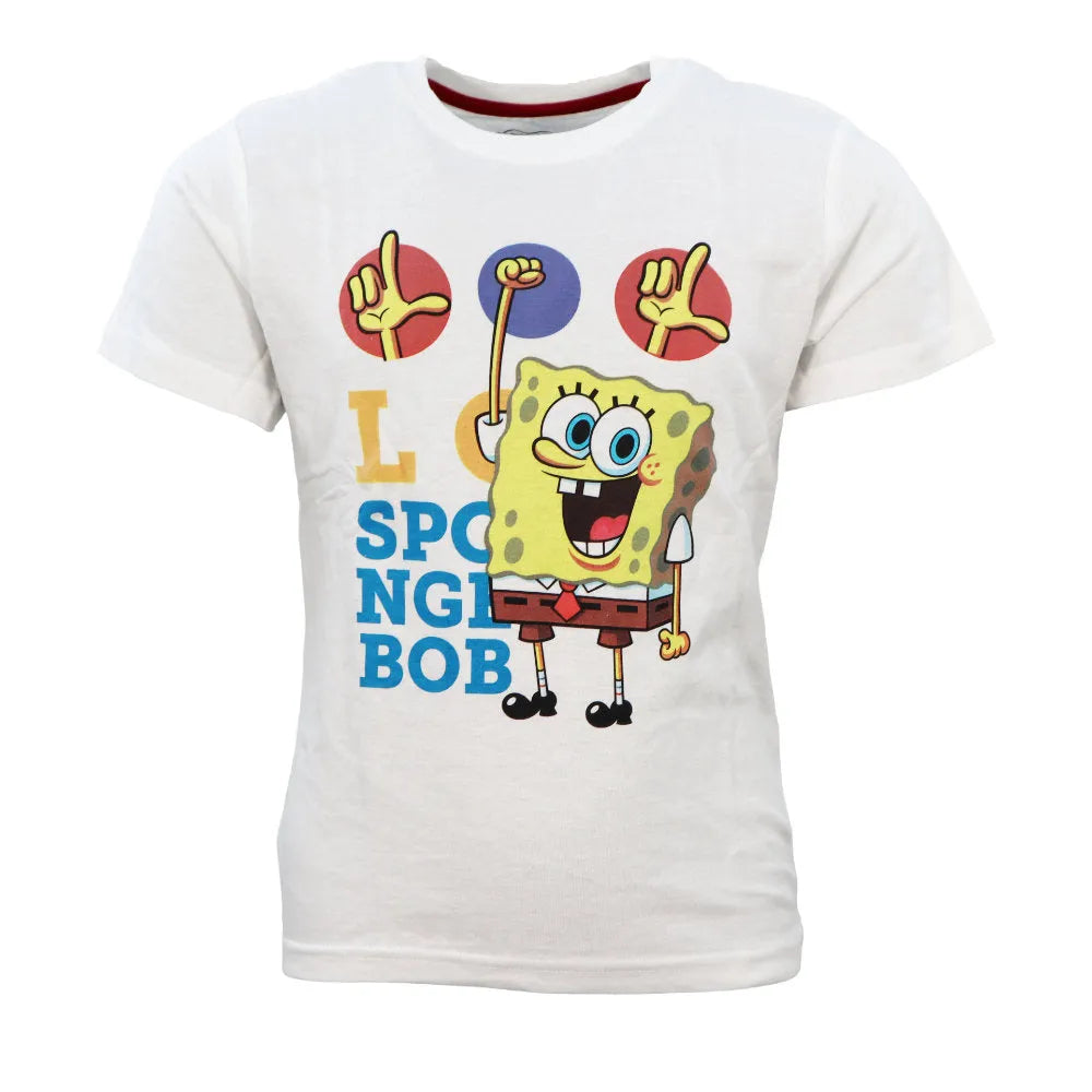 Spongebob Schwammkopf Kinder kurzarm Pyjama Schlafanzug - WS-Trend.de kurz 104 - 134 baumwolle