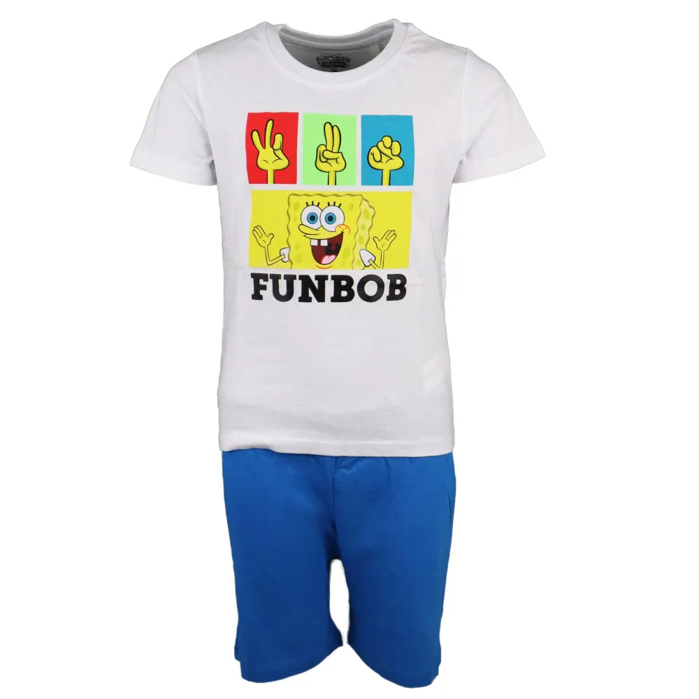 Spongebob Schwammkopf Kinder kurzarm Pyjama Schlafanzug - WS-Trend.de kurz 104 - 134 baumwolle