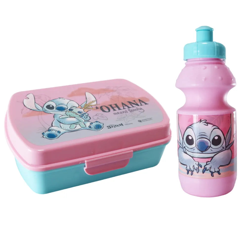 Disney Lilo und Stitch 2 tlg Kinder. Lunch Set Brotdose Trinkflasche 350 ml - WS-Trend.de