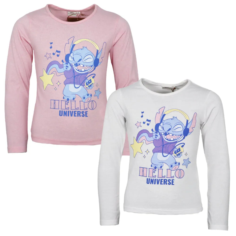 Disney Stitch Kinder Mädchen Langarmshirt Shirt - WS-Trend.de Lilo und Gr. 98-128