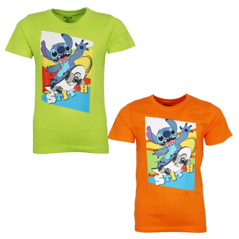 Disney Lilo und Stitch Jungen Kinder kurzarm T-Shirt Shirt - WS-Trend.de Gr. 98-128 Baumwolle