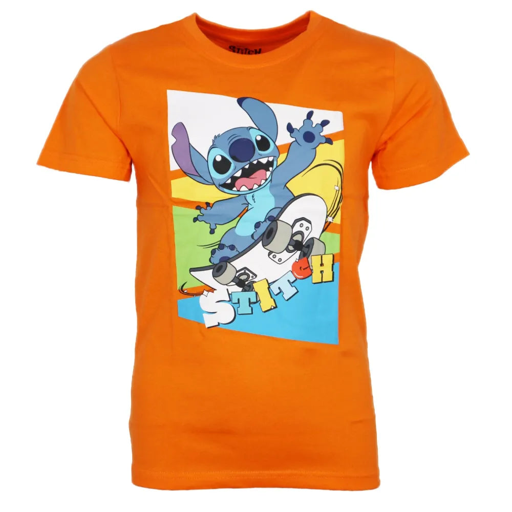 Disney Lilo und Stitch Jungen Kinder kurzarm T-Shirt Shirt - WS-Trend.de Gr. 98-128 Baumwolle