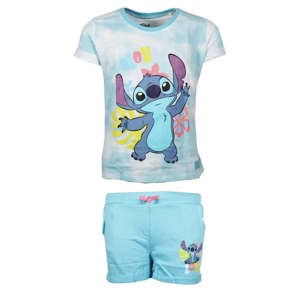 Disney Stitch Mädchen Kinder Sommerset Shorts plus T-Shirt - WS-Trend.de 104-134 Baumwolle