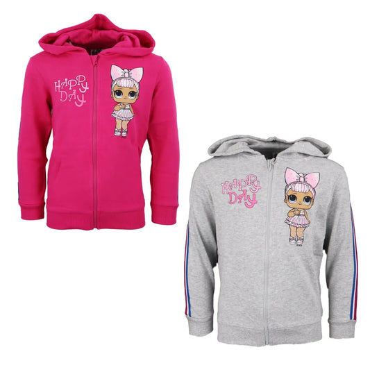 LOL Surprise Kinder Kapuzen Hoodie - WS-Trend.de Pullover Kapuze Pink Grau Gr. 104-134 Mädchen