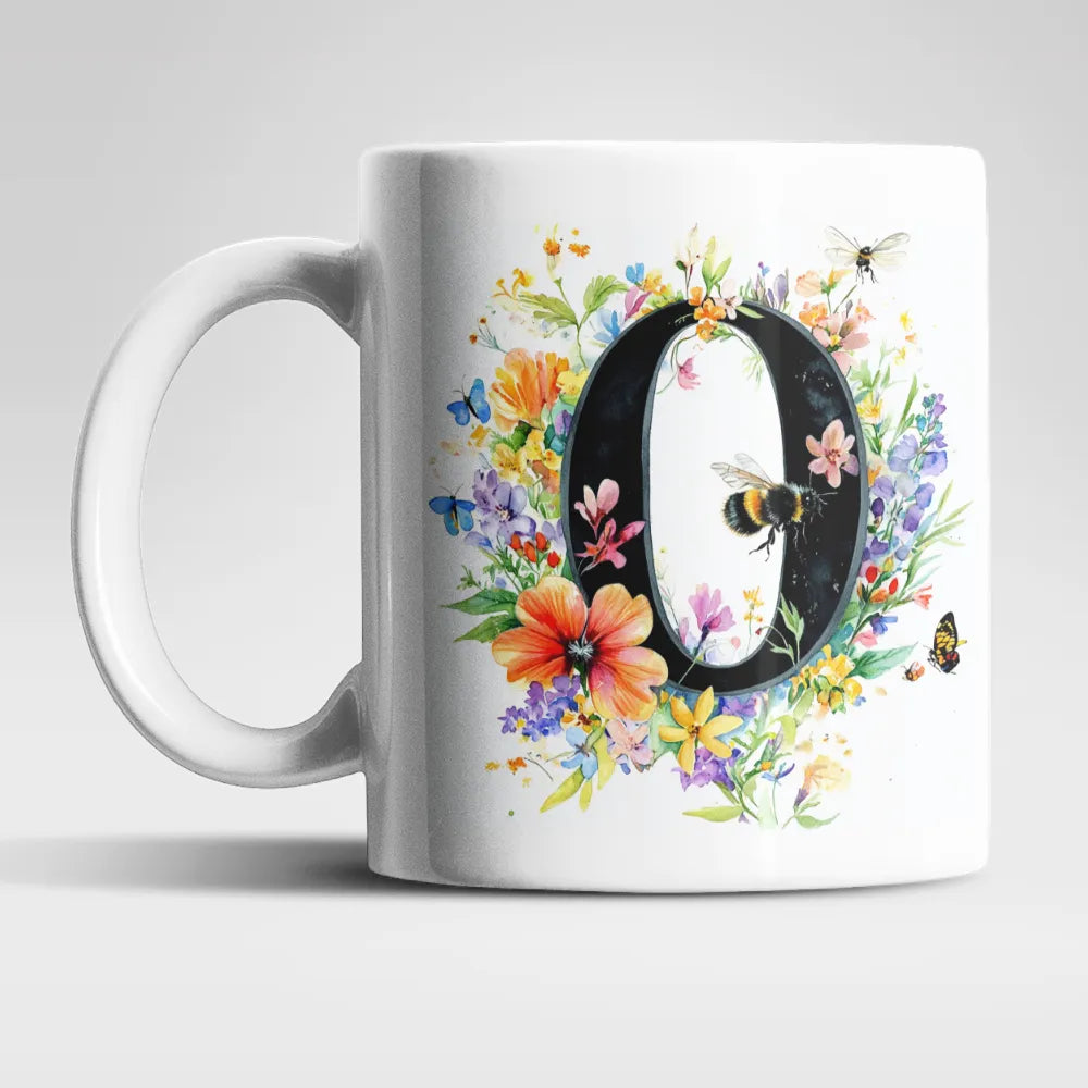 Name A bis Z und 9 Blumen Bienen Kaffeetasse Teetasse Tasse Geschenkidee - WS-Trend.de