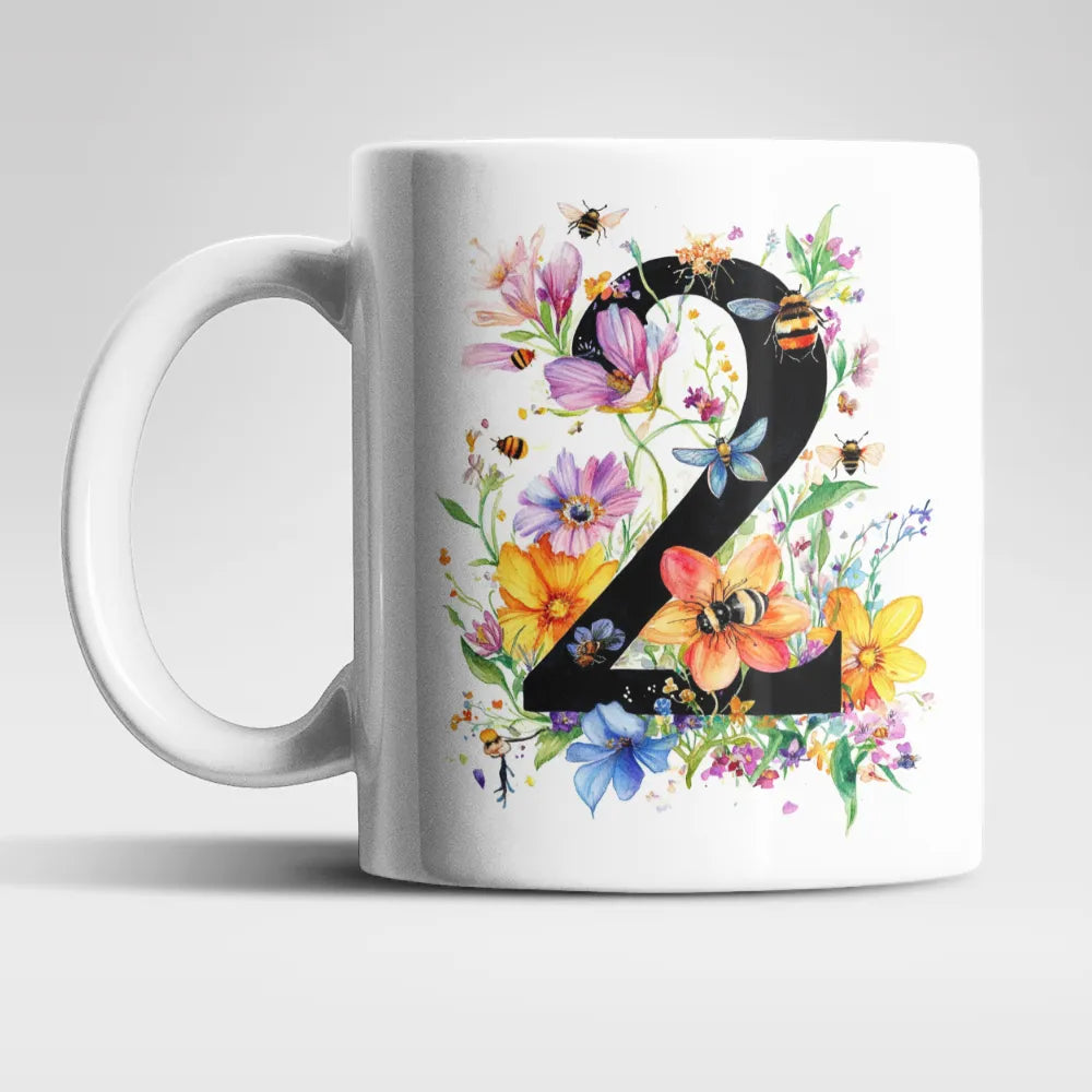 Name A bis Z und 9 Blumen Bienen Kaffeetasse Teetasse Tasse Geschenkidee - WS-Trend.de