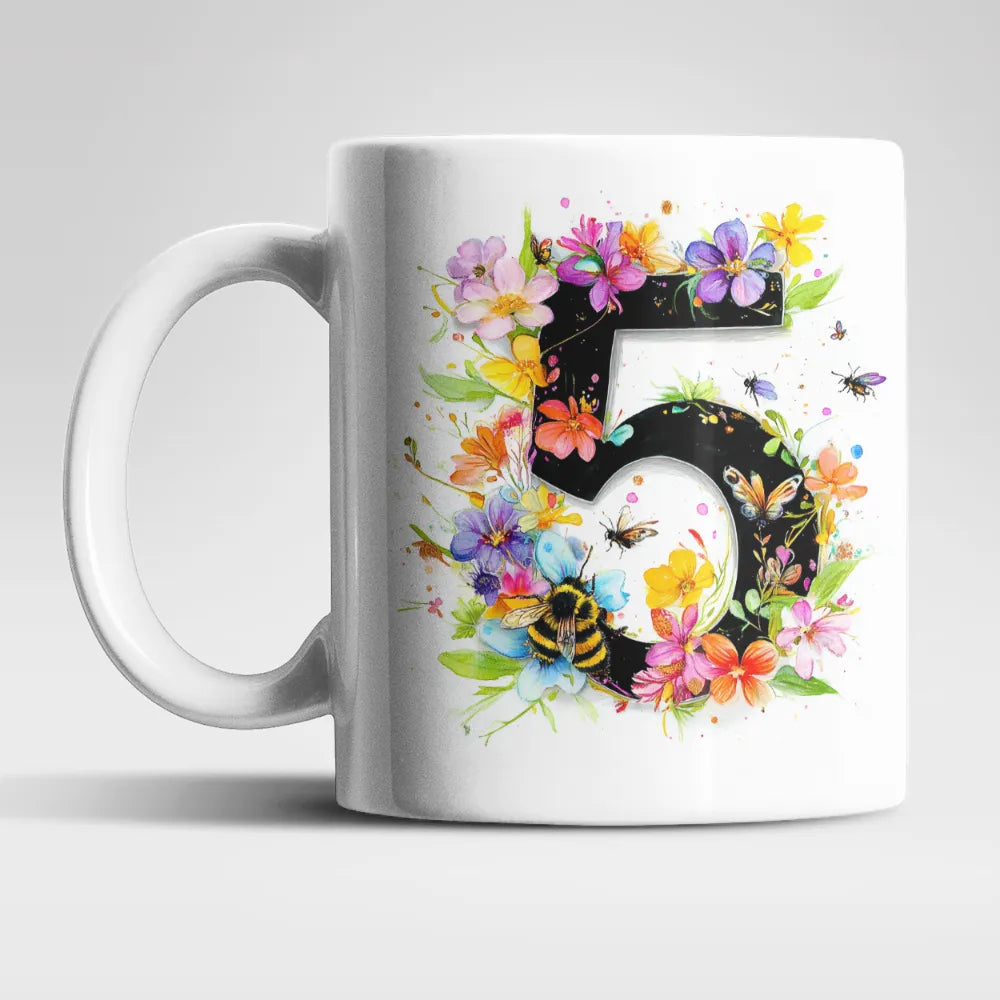 Name A bis Z und 9 Blumen Bienen Kaffeetasse Teetasse Tasse Geschenkidee - WS-Trend.de