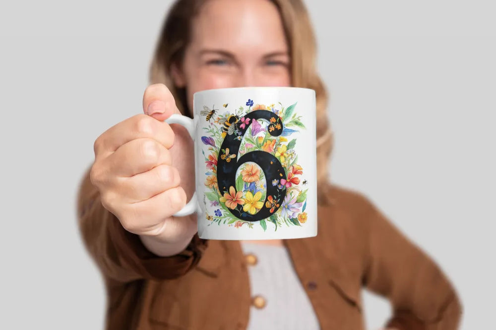 Name A bis Z und 9 Blumen Bienen Kaffeetasse Teetasse Tasse Geschenkidee - WS-Trend.de