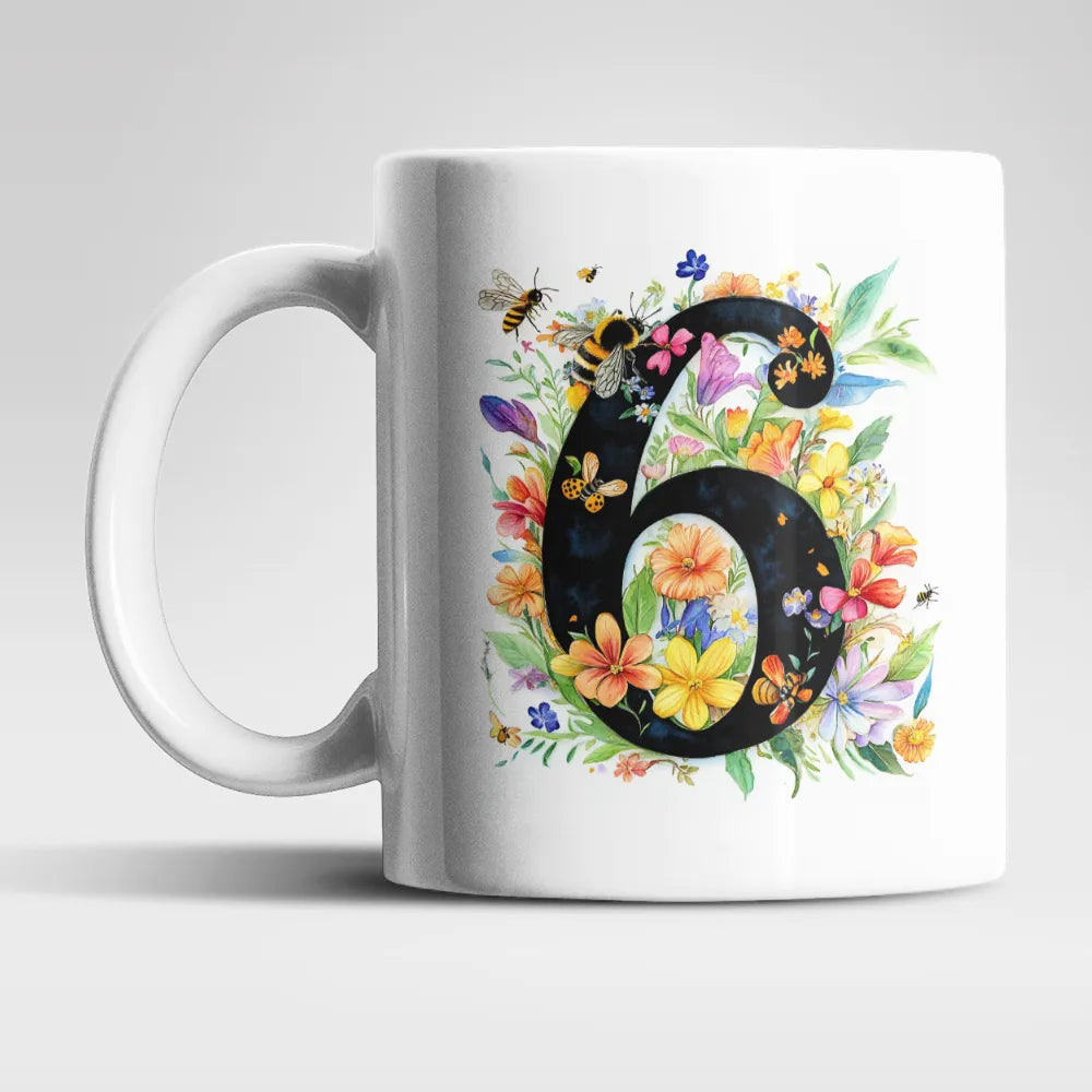 Name A bis Z und 9 Blumen Bienen Kaffeetasse Teetasse Tasse Geschenkidee - WS-Trend.de