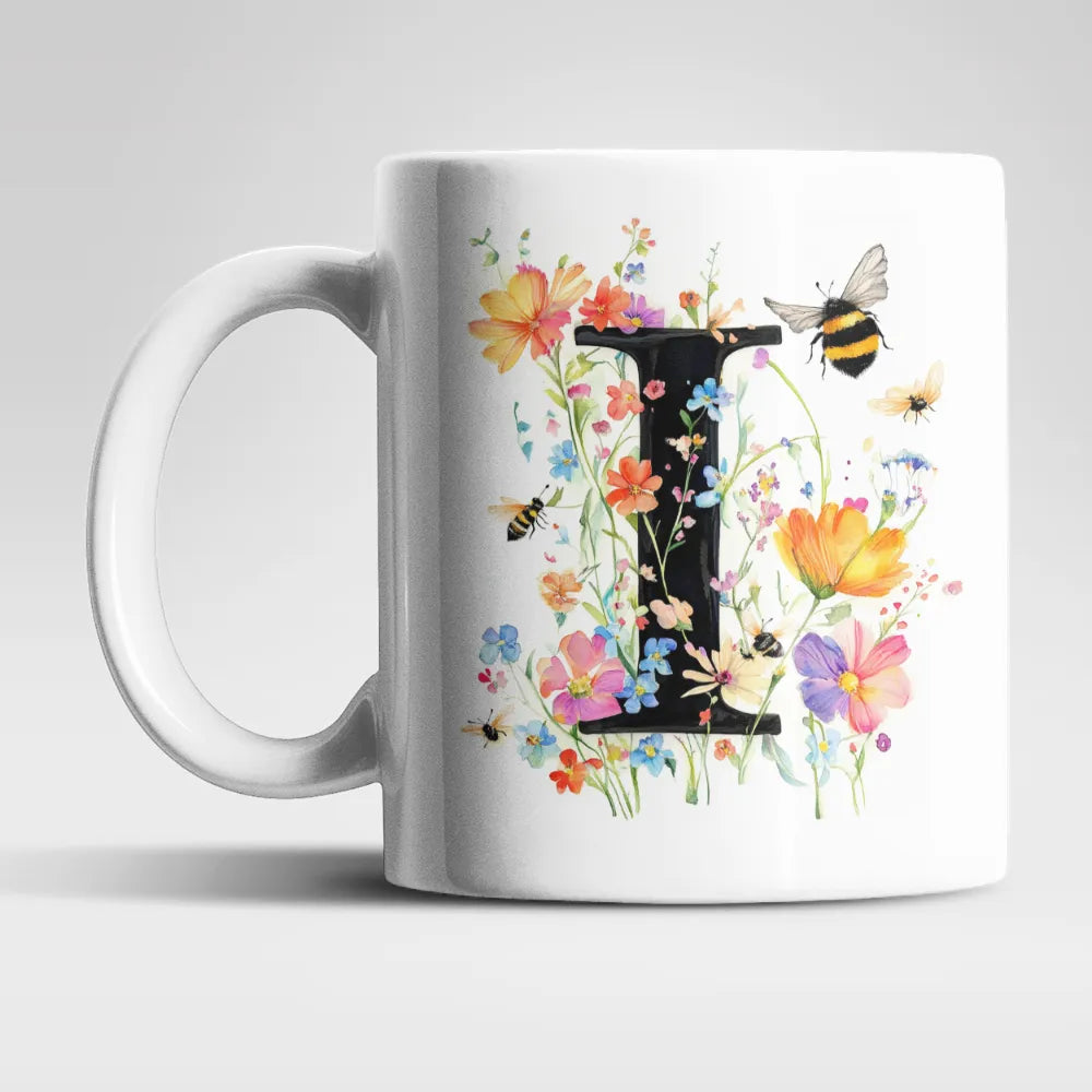 Name A bis Z und 9 Blumen Bienen Kaffeetasse Teetasse Tasse Geschenkidee - WS-Trend.de