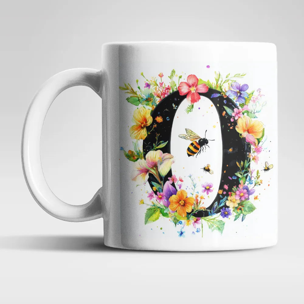 Name A bis Z und 9 Blumen Bienen Kaffeetasse Teetasse Tasse Geschenkidee - WS-Trend.de