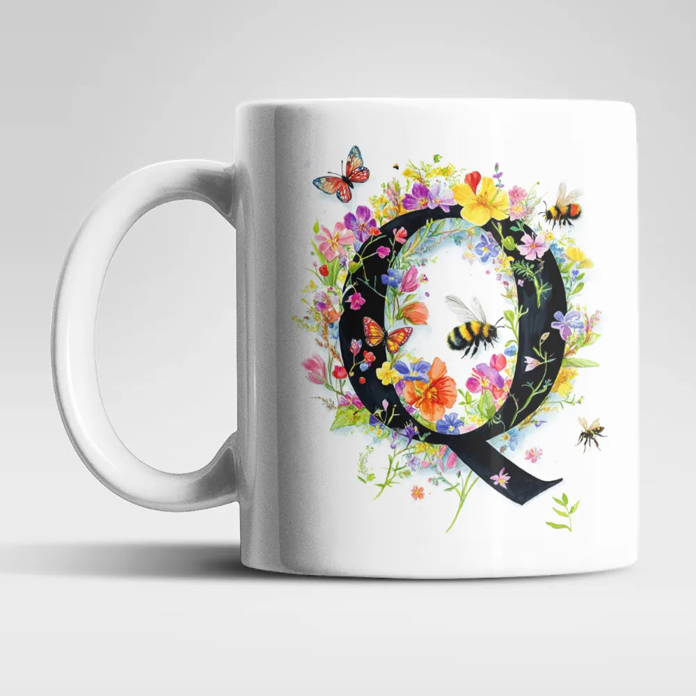 Name A bis Z und 9 Blumen Bienen Kaffeetasse Teetasse Tasse Geschenkidee - WS-Trend.de