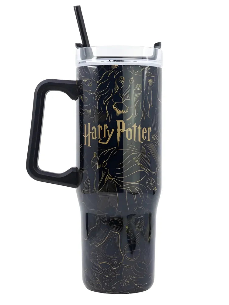 Harry Potter Hogwarts Edelstahl XL Iso Kaffeebecher Thermobecher To-Go 940 ml - WS-Trend.de