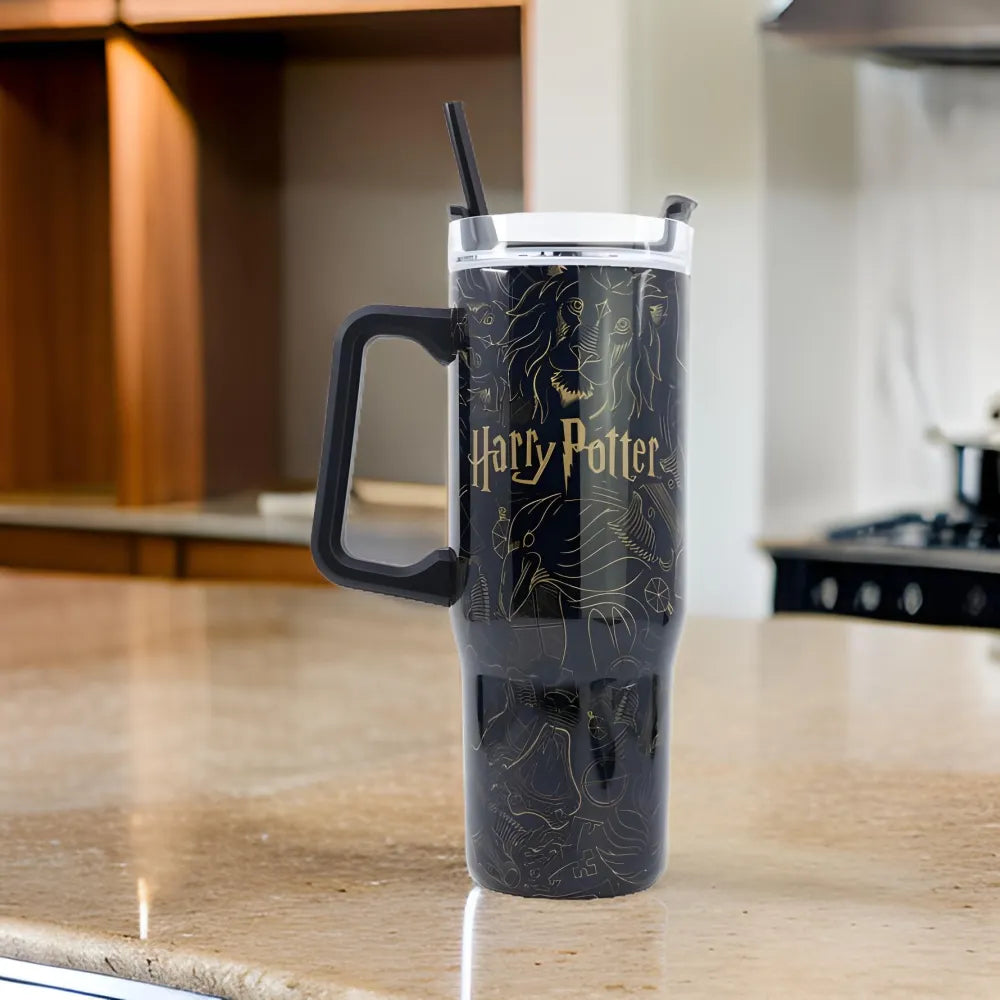 Harry Potter Hogwarts Edelstahl XL Iso Kaffeebecher Thermobecher To-Go 940 ml - WS-Trend.de