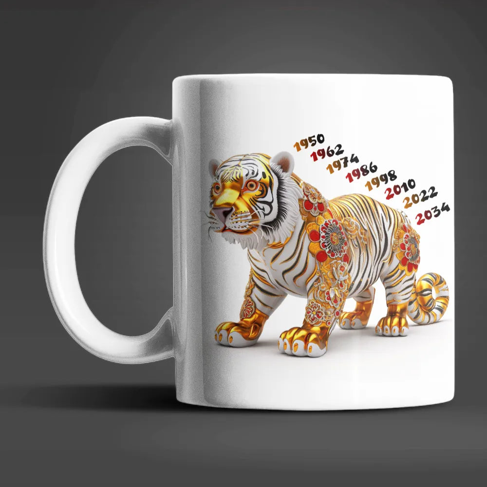 Tiger Chinesisches Jahres Sternzeichen Kaffeetasse Teetasse Geschenkidee - WS-Trend.de