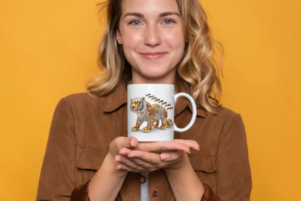 Tiger Chinesisches Jahres Sternzeichen Kaffeetasse Teetasse Geschenkidee - WS-Trend.de