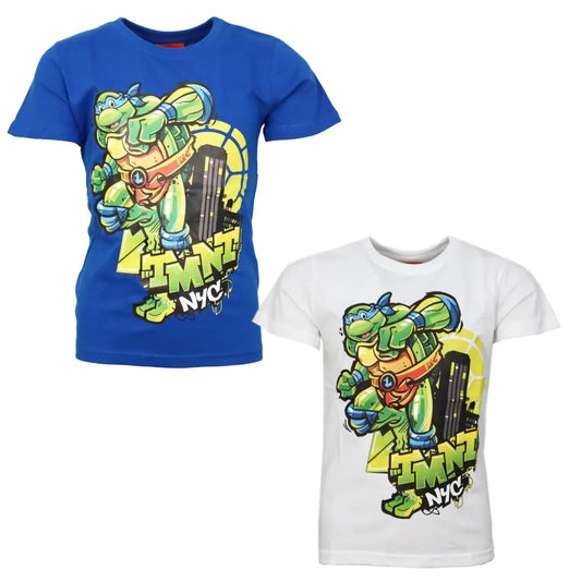 Teenage Mutant Ninja Turtles Leonardo Kinder Jungen T-Shirt Kurzarm Shirt - WS-Trend.de Gr. 104-134