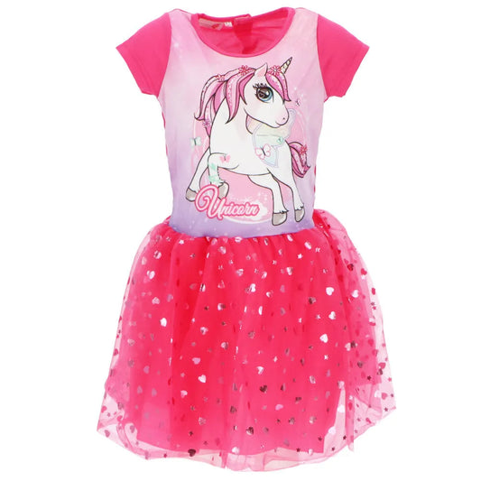 Sweet Einhorn Unicorn Kinder Tüllkleid Sommerkleid - WS-Trend.de Mädchen Kleid 92-128