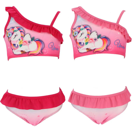 Süßes Einhorn Unicorn Kinder Mädchen Bikini Badeanzug - WS-Trend.de Bademode Gr 98 - 128